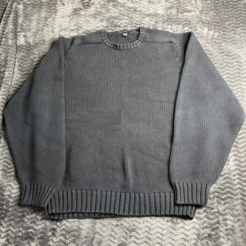 Britches Sweater Mens 2XL Black Cable Knit